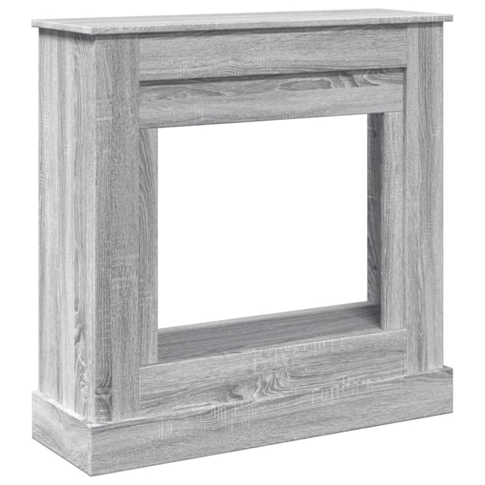 vidaXL Πλαίσιο Τζακιού Γκρι Sonoma 90x30x90 εκ. από Επεξ. Ξύλο
