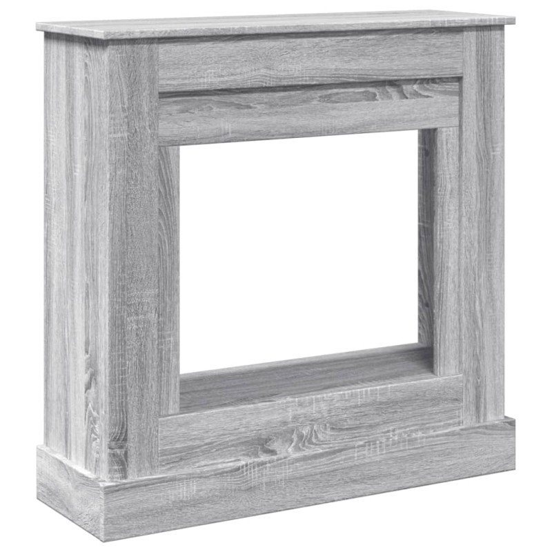 vidaXL Πλαίσιο Τζακιού Γκρι Sonoma 90x30x90 εκ. από Επεξ. Ξύλο
