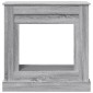 vidaXL Πλαίσιο Τζακιού Γκρι Sonoma 90x30x90 εκ. από Επεξ. Ξύλο