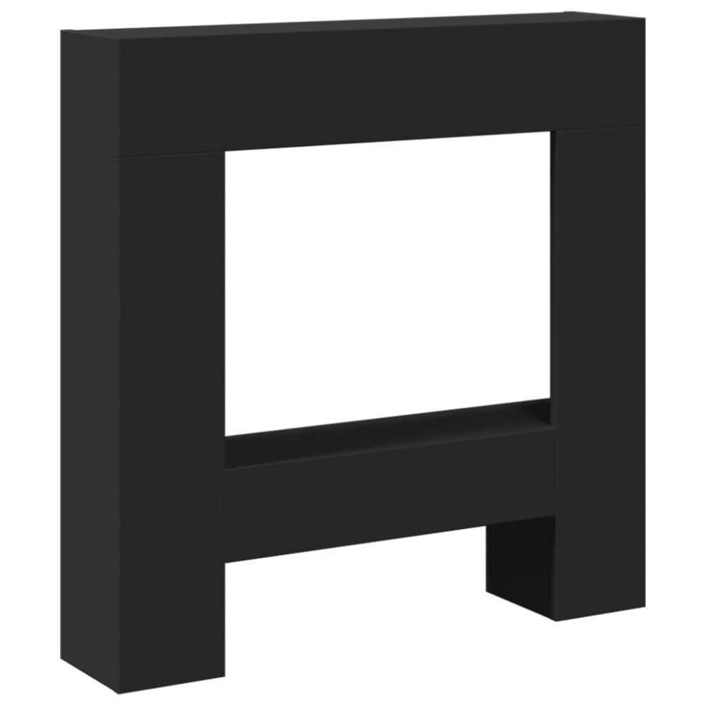 vidaXL Πλαίσιο Τζακιού Μαύρο 81x18x82 εκ. από Επεξ. Ξύλο