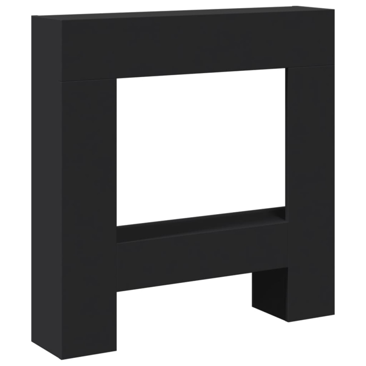 vidaXL Πλαίσιο Τζακιού Μαύρο 81x18x82 εκ. από Επεξ. Ξύλο