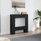 vidaXL Πλαίσιο Τζακιού Μαύρο 81x18x82 εκ. από Επεξ. Ξύλο