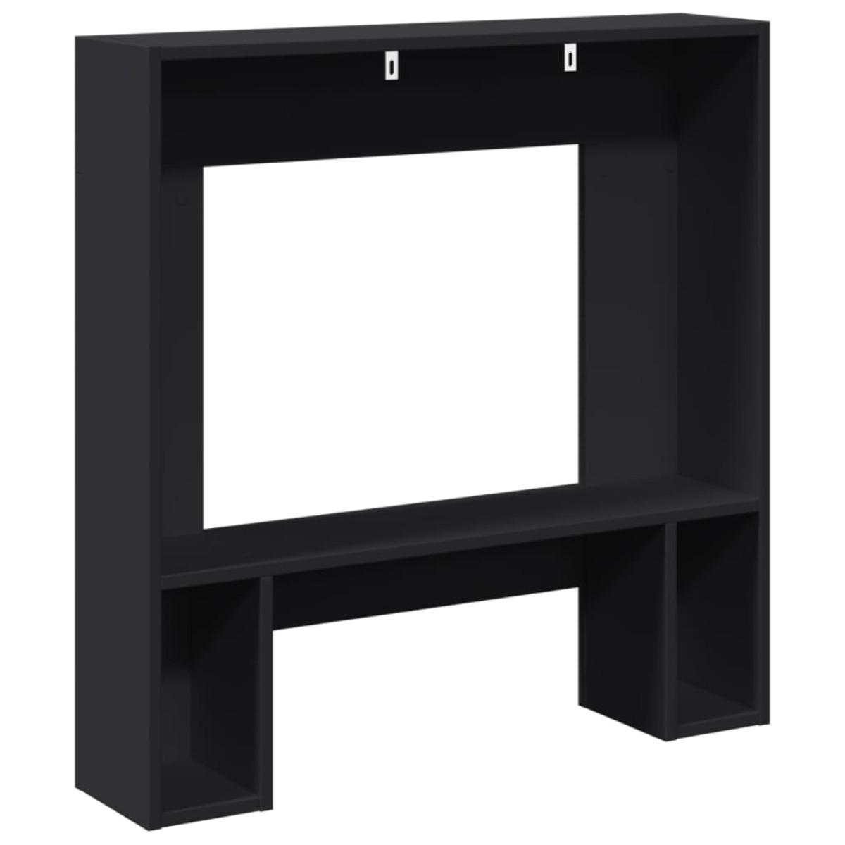 vidaXL Πλαίσιο Τζακιού Μαύρο 81x18x82 εκ. από Επεξ. Ξύλο