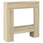 vidaXL Πλαίσιο Τζακιού Sonoma Δρυς 81x18x82 εκ. από Επεξ. Ξύλο