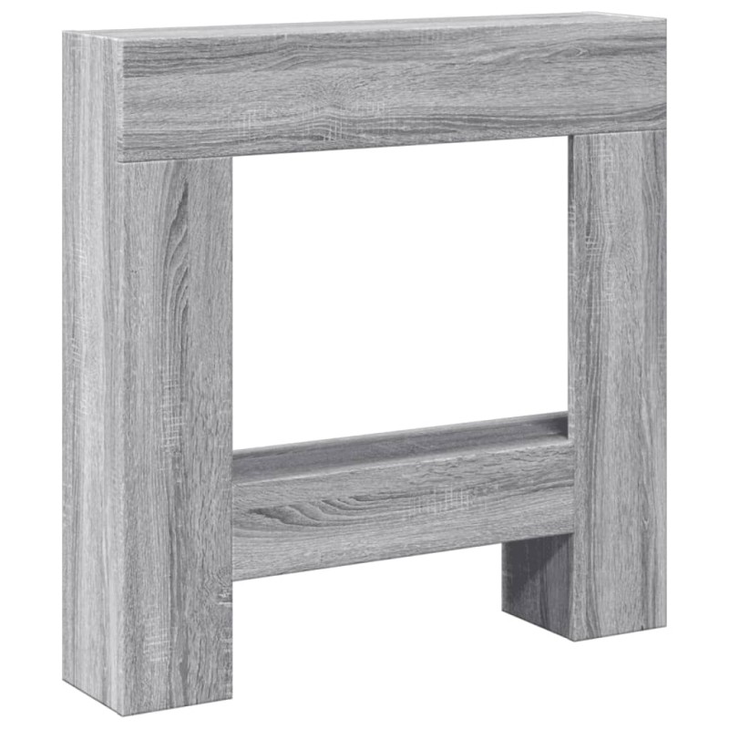 vidaXL Πλαίσιο Τζακιού Γκρι Sonoma 81x18x82 εκ. από Επεξ. Ξύλο