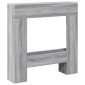 vidaXL Πλαίσιο Τζακιού Γκρι Sonoma 81x18x82 εκ. από Επεξ. Ξύλο