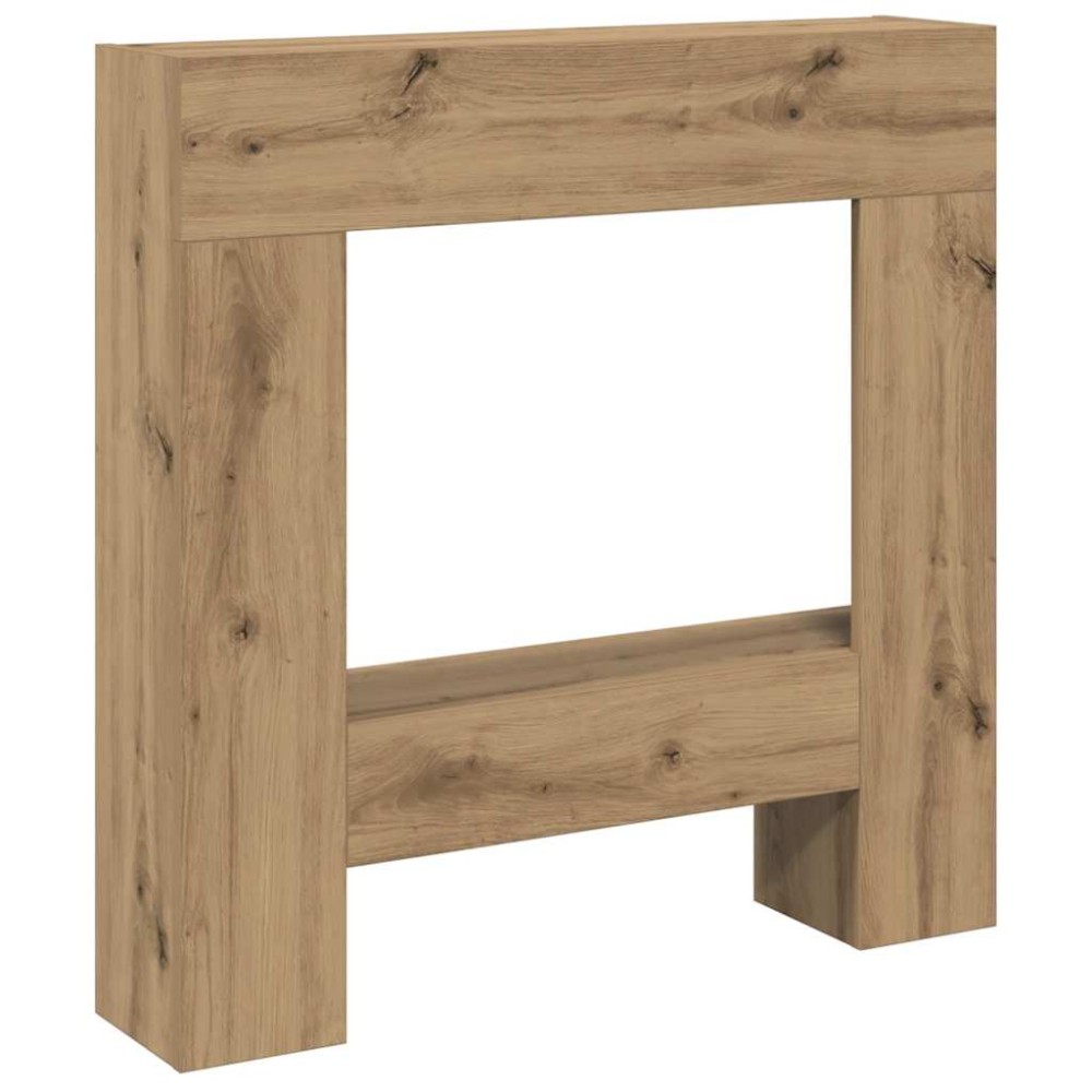 vidaXL Πλαίσιο Τζακιού Αρτισιανή Δρυς 81x18x82 εκ. από Επεξ. Ξύλο