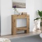 vidaXL Πλαίσιο Τζακιού Αρτισιανή Δρυς 81x18x82 εκ. από Επεξ. Ξύλο