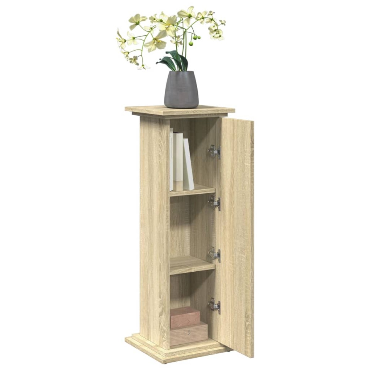 vidaXL Βάση Οθόνης με Αποθ. Sonoma Δρυς 31x30x90 εκ Επεξεργασμένο Ξύλο