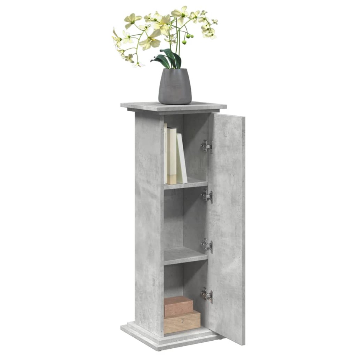vidaXL Βάση Οθόνης με Αποθ. Γκρι Σκυρ. 31x30x90 εκ. Επεξεργασμένο Ξύλο