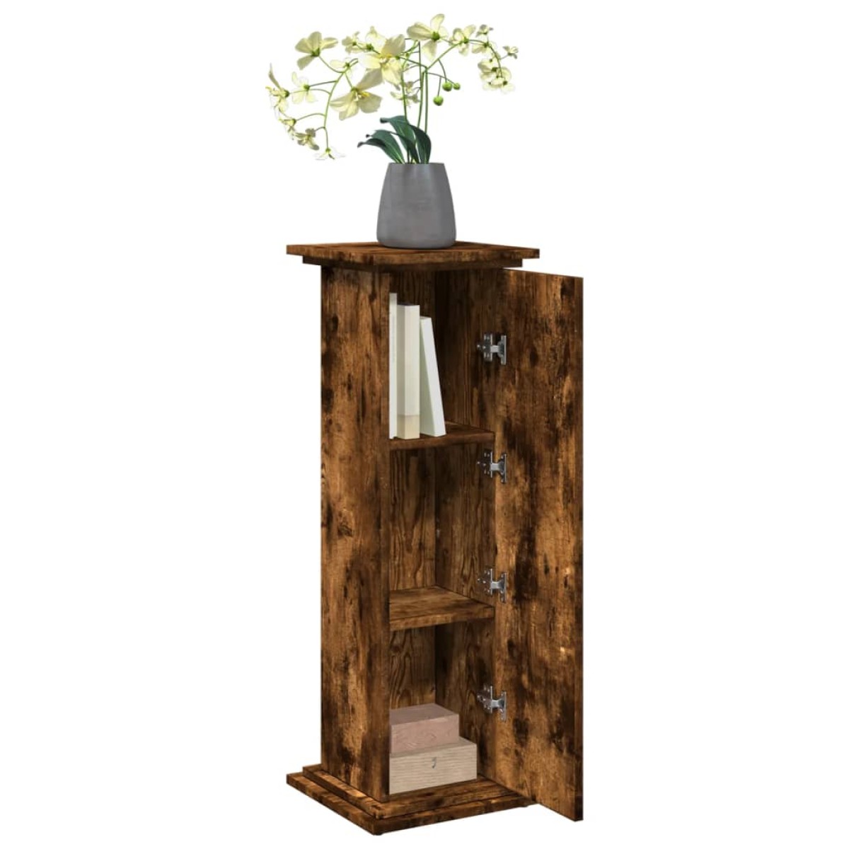 vidaXL Βάση Οθόνης με Αποθ. Καπνιστή Δρυς 31x30x90 εκ. Επεξ. Ξύλο