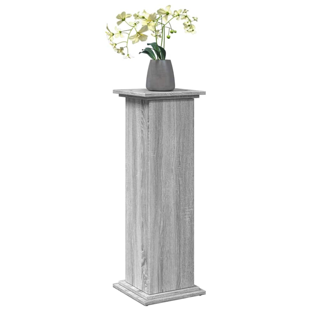vidaXL Βάση Οθόνης με Αποθ. Γκρι Sonoma 31x30x90 εκ Επεξεργασμένο Ξύλο