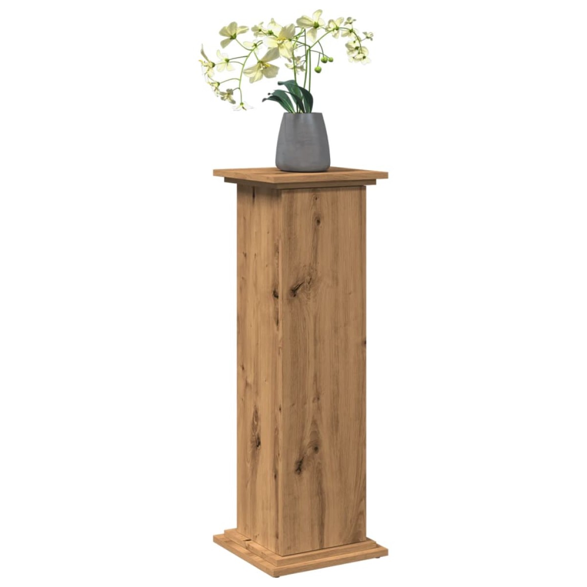 vidaXL Βάση Οθόνης με Αποθ. Αρτισιανή Δρυς 31x30x90 εκ. Επεξ. Ξύλο