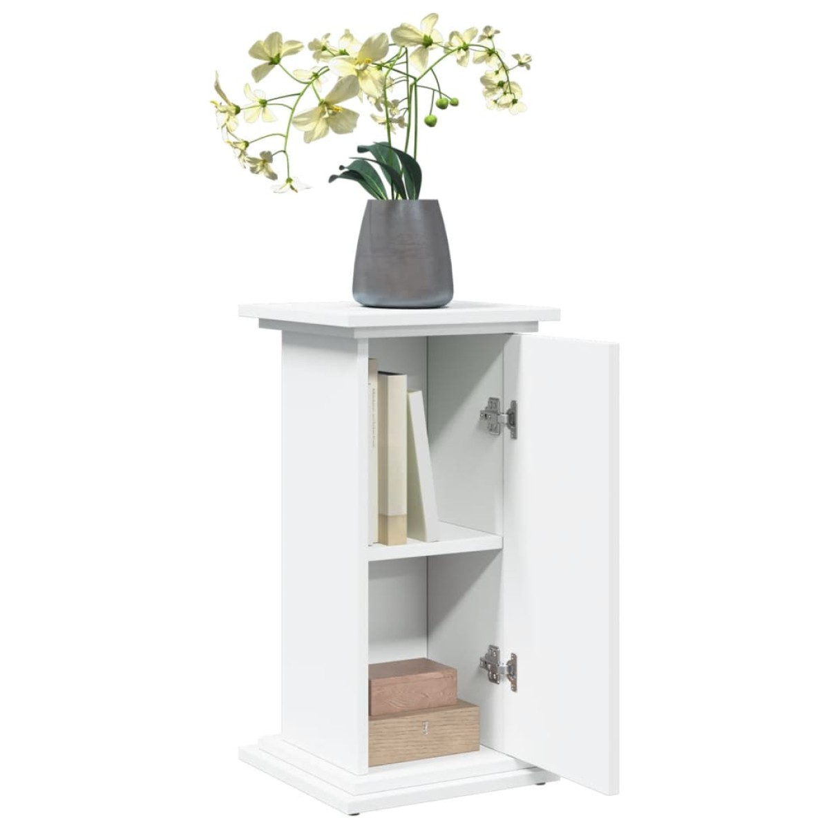 vidaXL Βάση Οθόνης με Αποθ. Λευκή 31x30x60 εκ. Επεξεργασμένο Ξύλο