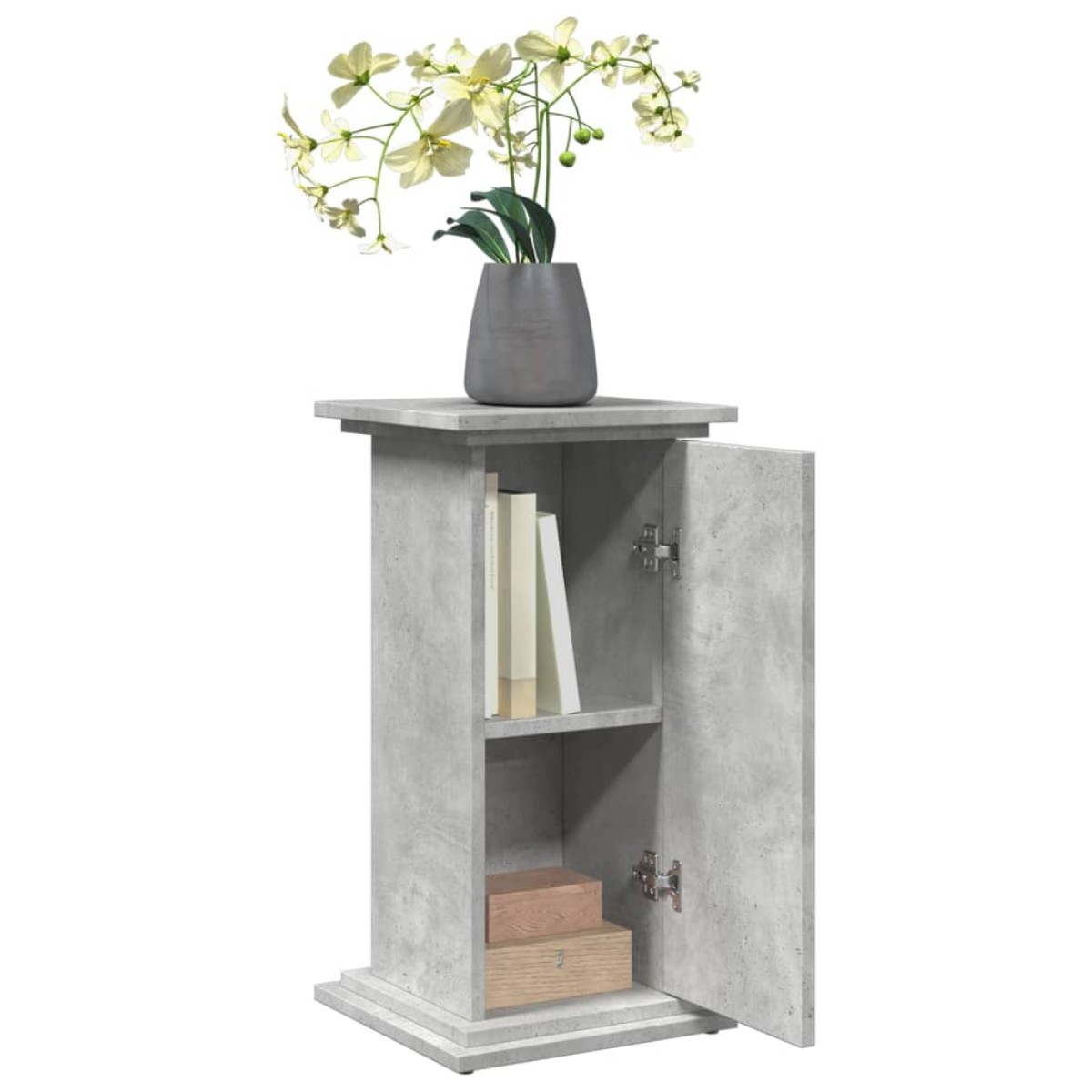 vidaXL Βάση Οθόνης με Αποθ. Γκρι Σκυρ. 31x30x60 εκ. Επεξεργ. Ξύλο