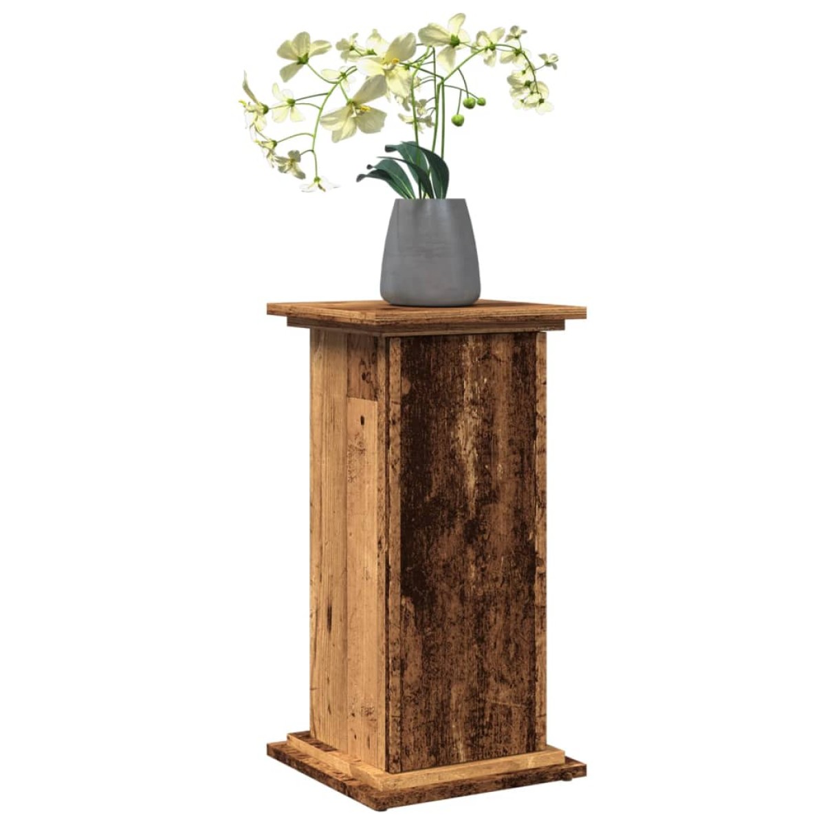 vidaXL Βάση Οθόνης με Αποθ. Όψη Παλαιού Ξύλου 31x30x60 εκ. Επεξ. Ξύλο
