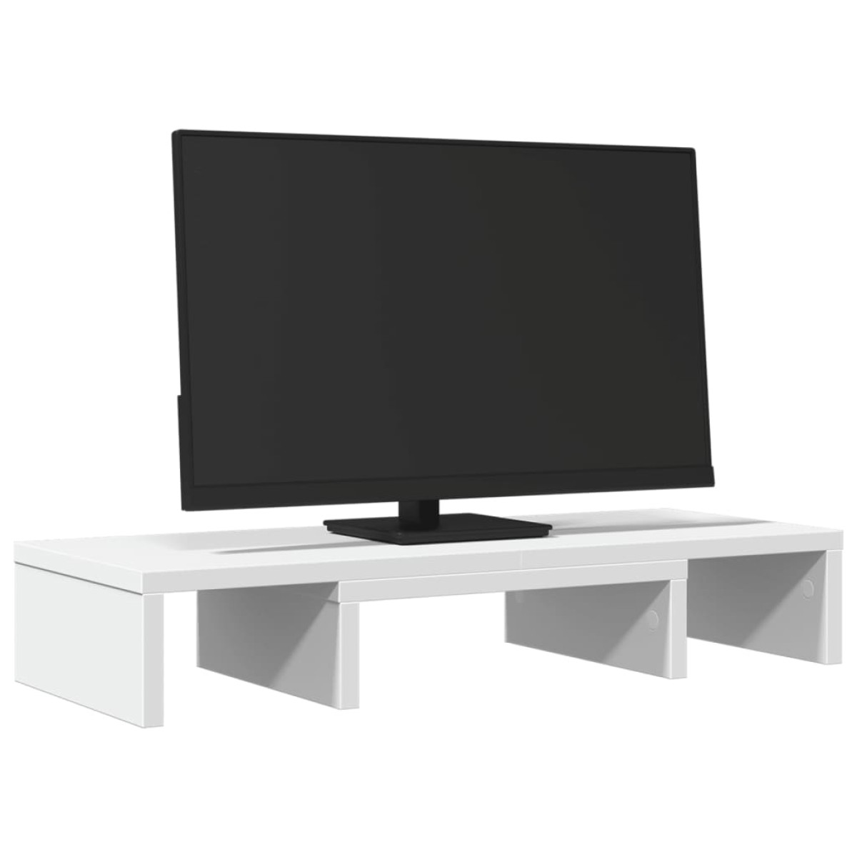 vidaXL Βάση Οθόνης Ρυθμιζόμενο Λευκό 60x24x10,5 εκ. από Επεξ. Ξύλο