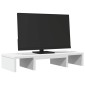 vidaXL Βάση Οθόνης Ρυθμιζόμενο Λευκό 60x24x10,5 εκ. από Επεξ. Ξύλο