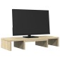 vidaXL Βάση Οθόνης Ρυθμιζ. Sonoma Δρυς 60x24x10,5 εκ. Επεξεργ. Ξύλο