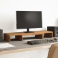 vidaXL Βάση Οθόνης Ρυθμιζ. Αρτισιανή Δρυς 80x24x10,5 εκ. Επεξεργ. Ξύλο