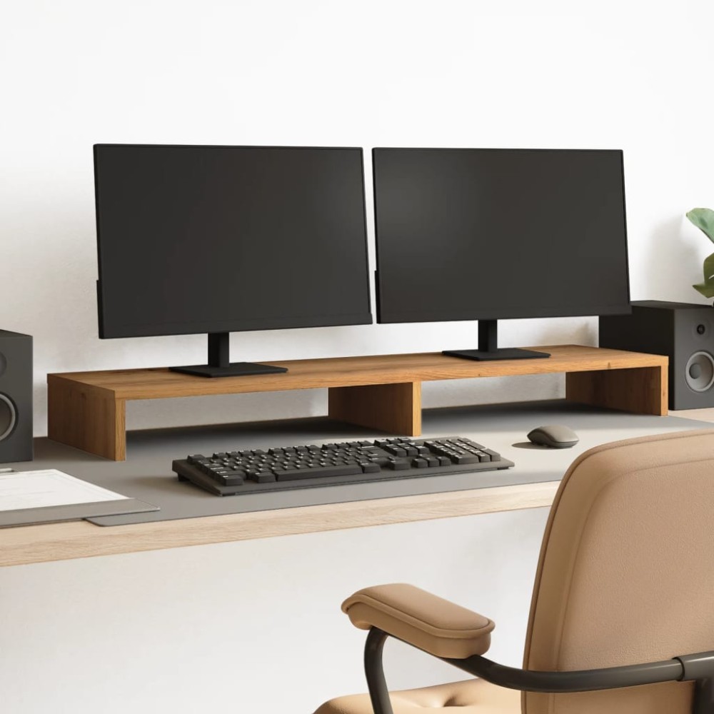 vidaXL Βάση Οθόνης Αρτισιανή Δρυς 100x27x10 εκ. από Επεξ. Ξύλο