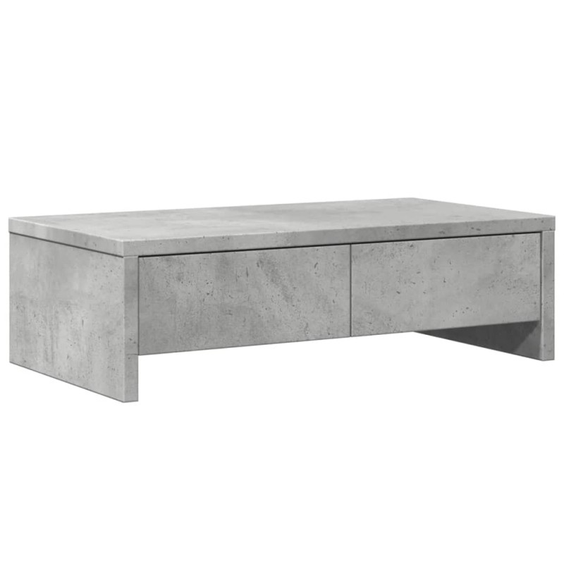 vidaXL Βάση Οθόνης με Συρτάρια Γκρι Σκυρ. 50x27x15 εκ. Επεξεργ. Ξύλο