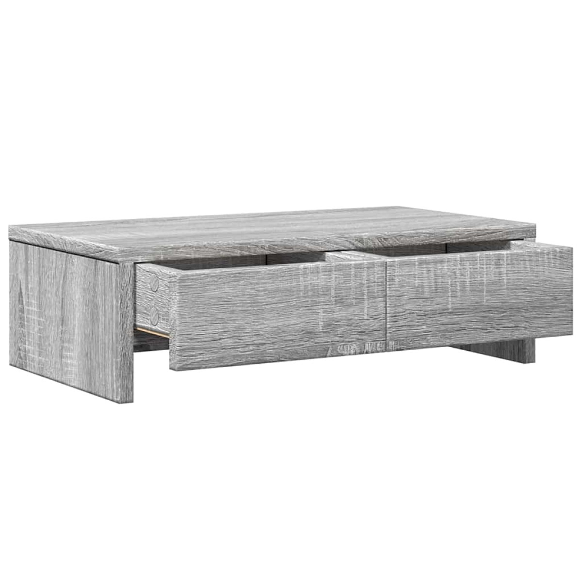 vidaXL Βάση Οθόνης με Συρτάρια Γκρι Sonoma 50x27x15 εκ. Επεξεργ. Ξύλο