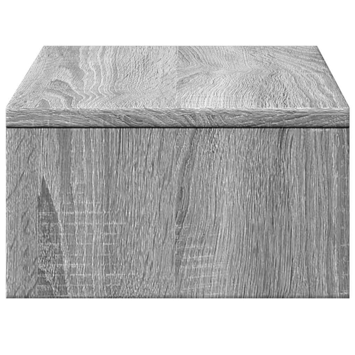 vidaXL Βάση Οθόνης με Συρτάρια Γκρι Sonoma 50x27x15 εκ. Επεξεργ. Ξύλο