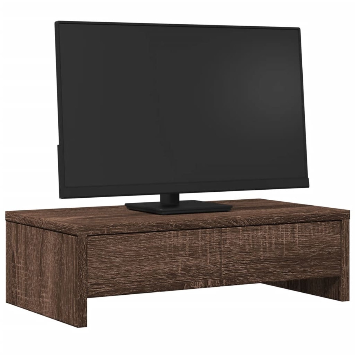 vidaXL Βάση Οθόνης με Συρτάρια Καφέ Δρυς 50x27x15 εκ. Επεξεργ. Ξύλο