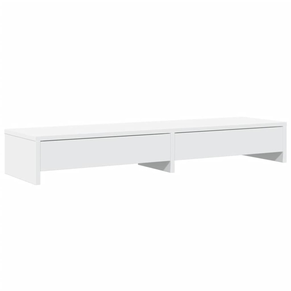 vidaXL Βάση Οθόνης με Συρτάρια Λευκή 100x27x15 εκ. από Τεχνητό Ξύλο