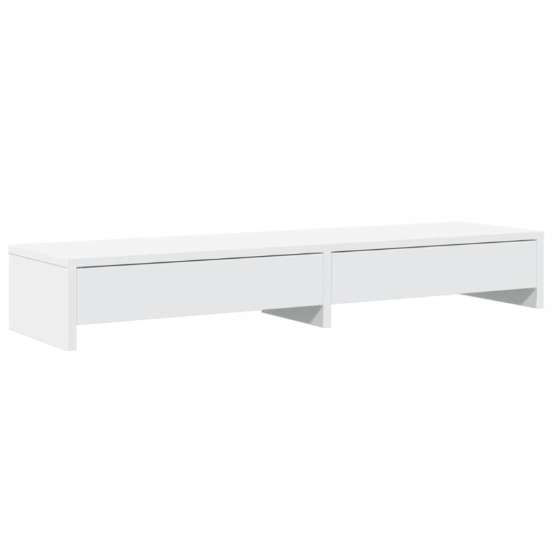 vidaXL Βάση Οθόνης με Συρτάρια Λευκή 100x27x15 εκ. από Τεχνητό Ξύλο