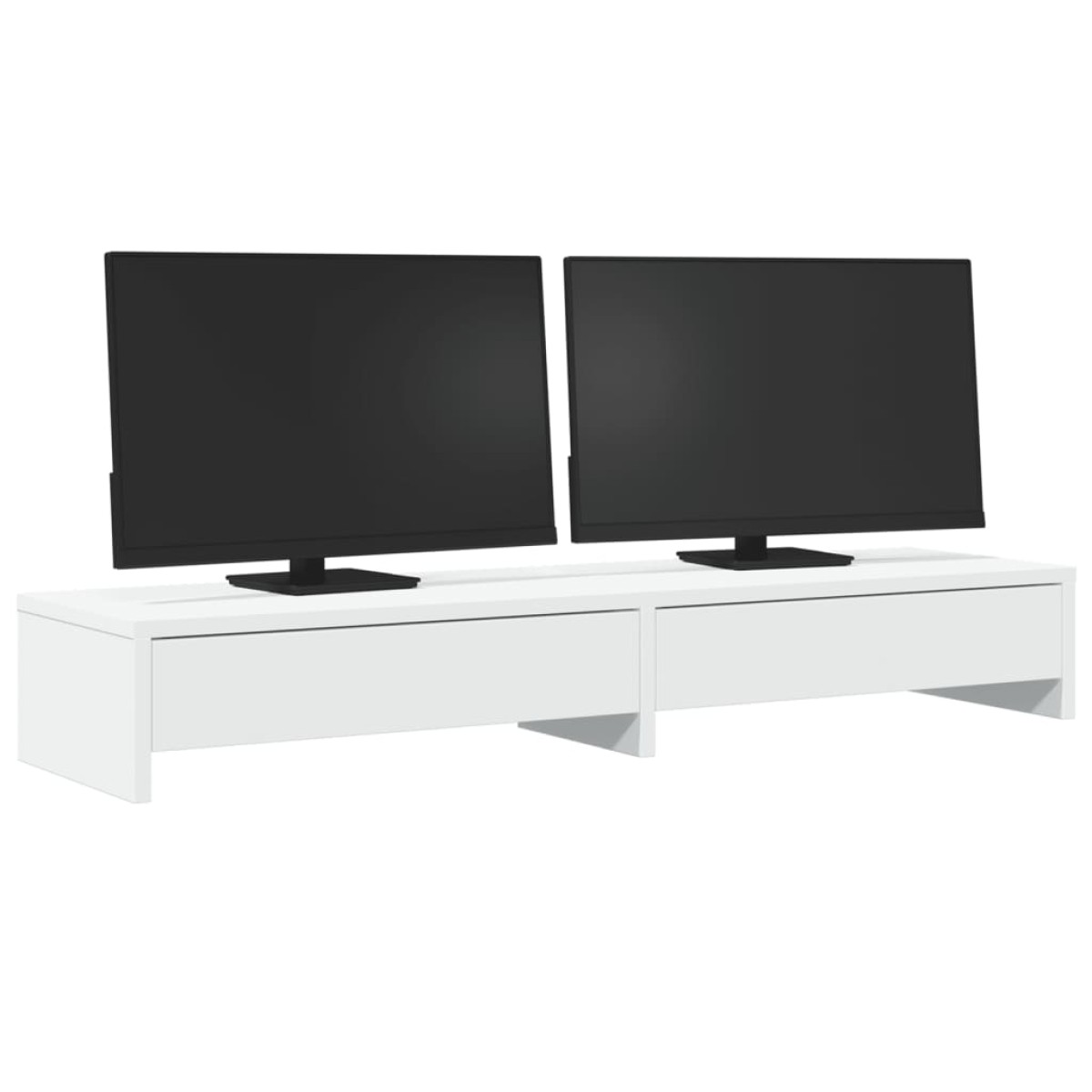 vidaXL Βάση Οθόνης με Συρτάρια Λευκή 100x27x15 εκ. από Τεχνητό Ξύλο