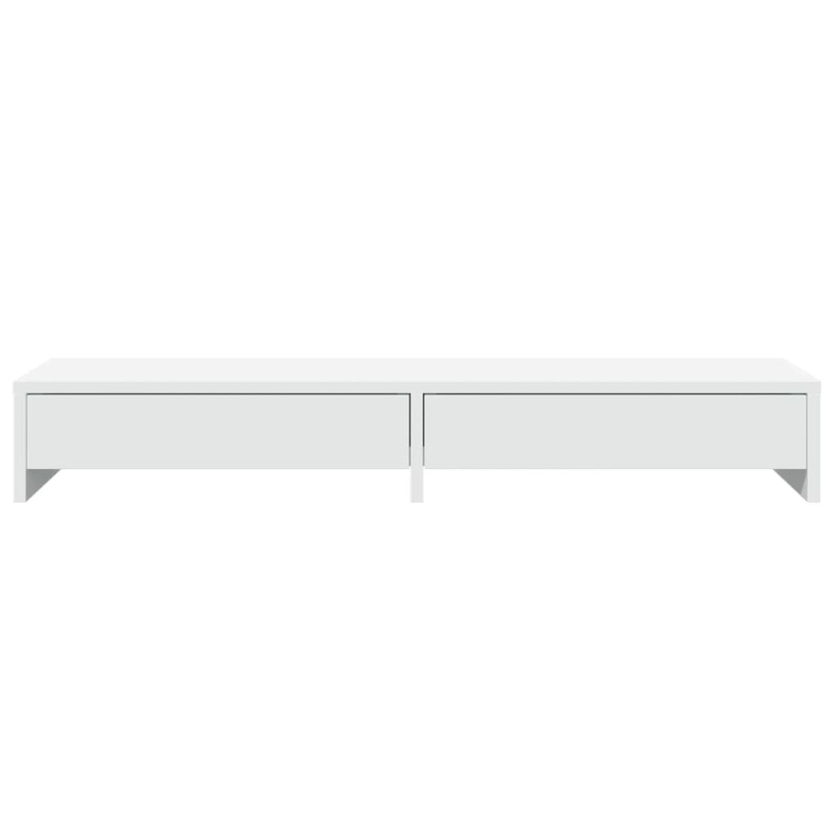 vidaXL Βάση Οθόνης με Συρτάρια Λευκή 100x27x15 εκ. από Τεχνητό Ξύλο