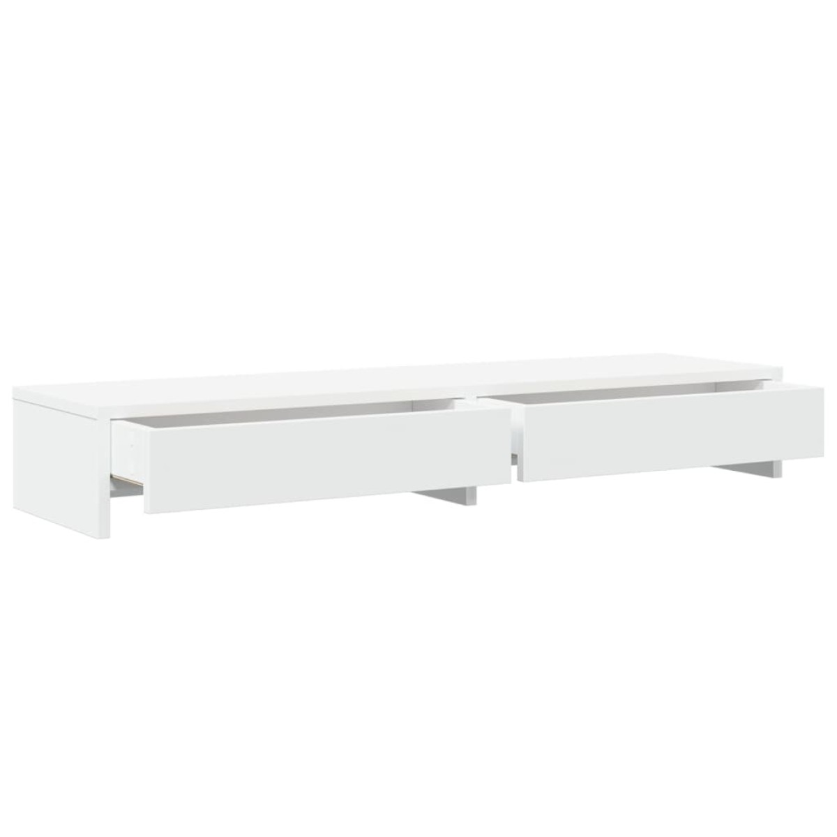 vidaXL Βάση Οθόνης με Συρτάρια Λευκή 100x27x15 εκ. από Τεχνητό Ξύλο