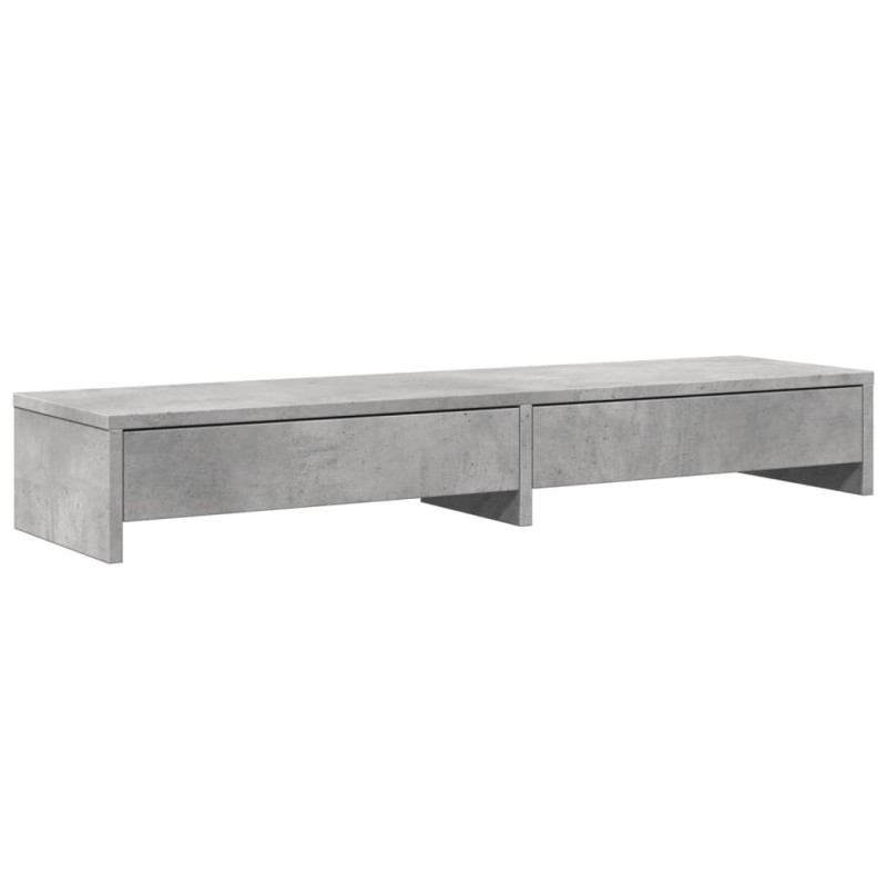 vidaXL Βάση Οθόνης με Συρτάρια Γκρι Σκυρ. 100x27x15 εκ. Επεξεργ. Ξύλο