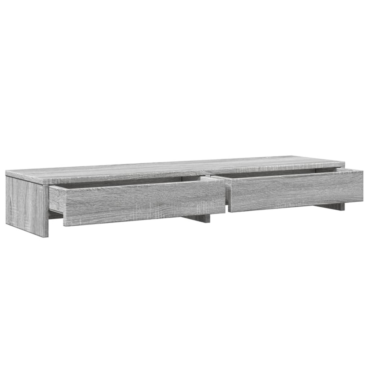vidaXL Βάση Οθόνης με Συρτάρια Γκρι Sonoma 100x27x15 εκ. Επεξεργ. Ξύλο