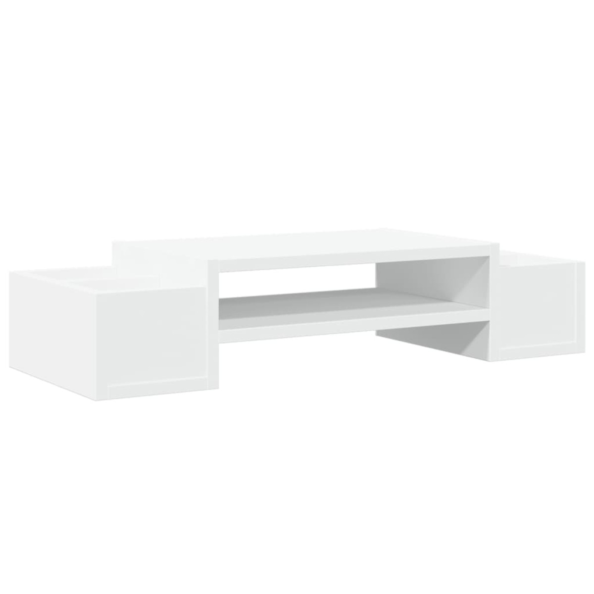 vidaXL Βάση Οθόνης με Αποθ. Λευκή 70x27x15 εκ. Επεξεργασμένο Ξύλο