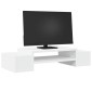 vidaXL Βάση Οθόνης με Αποθ. Λευκή 70x27x15 εκ. Επεξεργασμένο Ξύλο