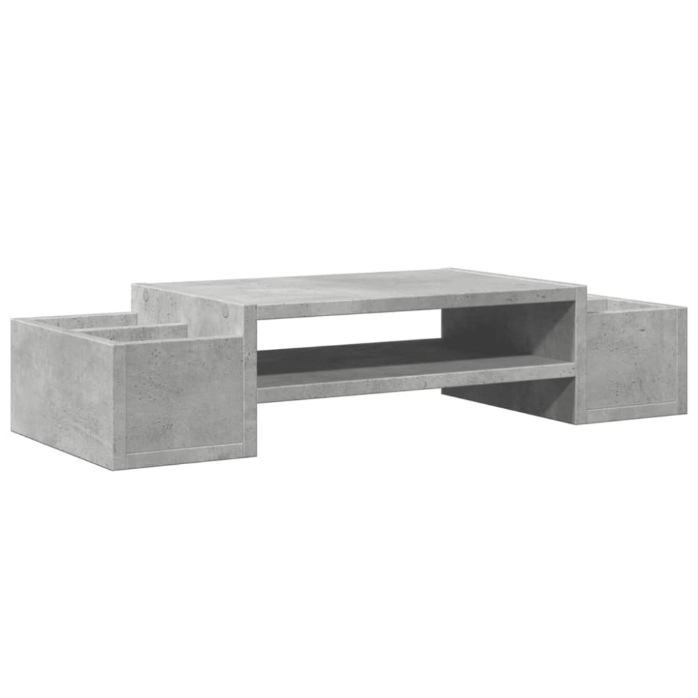 vidaXL Βάση Οθόνης με Αποθ. Γκρι Σκυρ. 70x27x15 εκ. Επεξεργ. Ξύλο