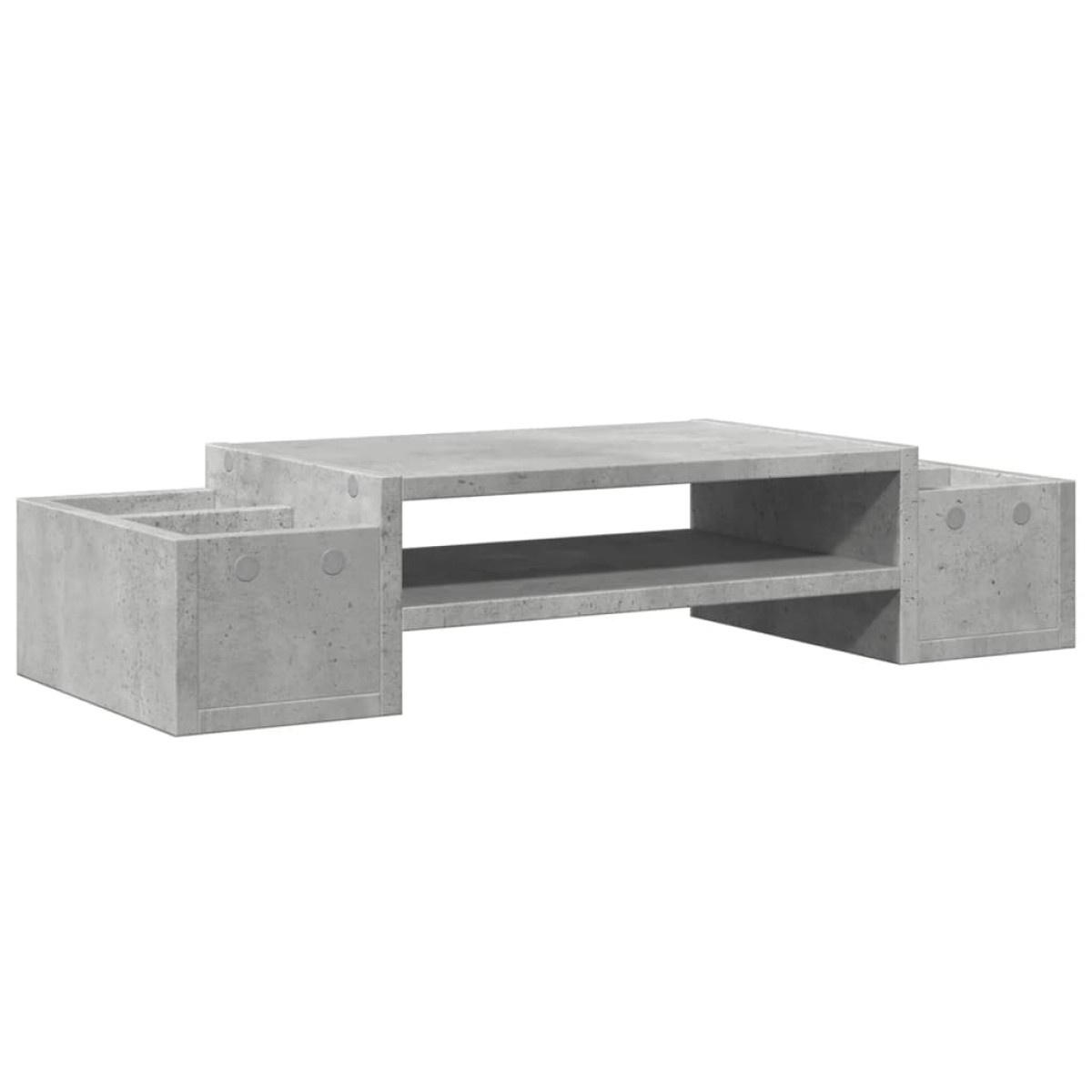 vidaXL Βάση Οθόνης με Αποθ. Γκρι Σκυρ. 70x27x15 εκ. Επεξεργ. Ξύλο