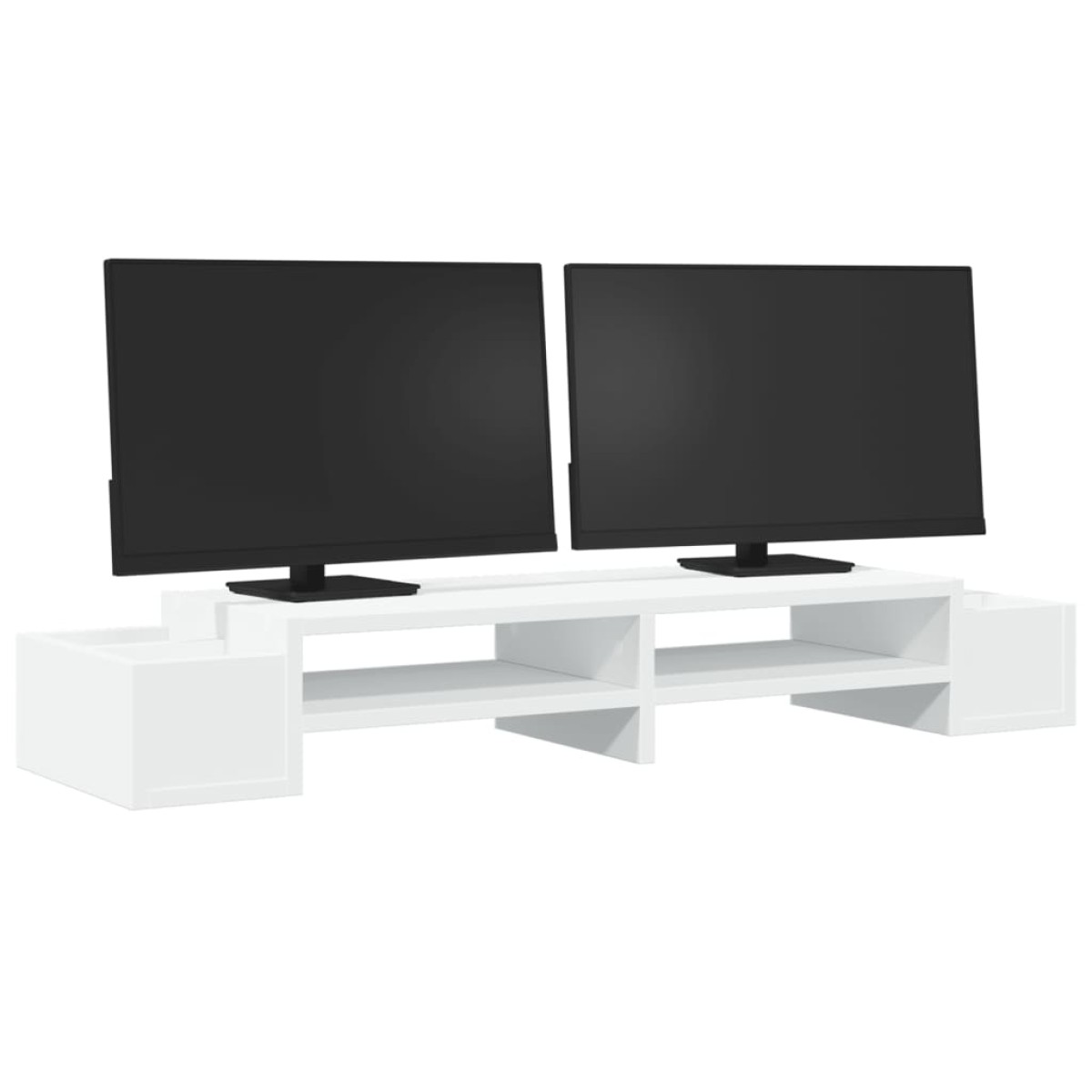vidaXL Βάση Οθόνης με Αποθ. Λευκή 100x27x15 εκ. από Επεξεργ. Ξύλο