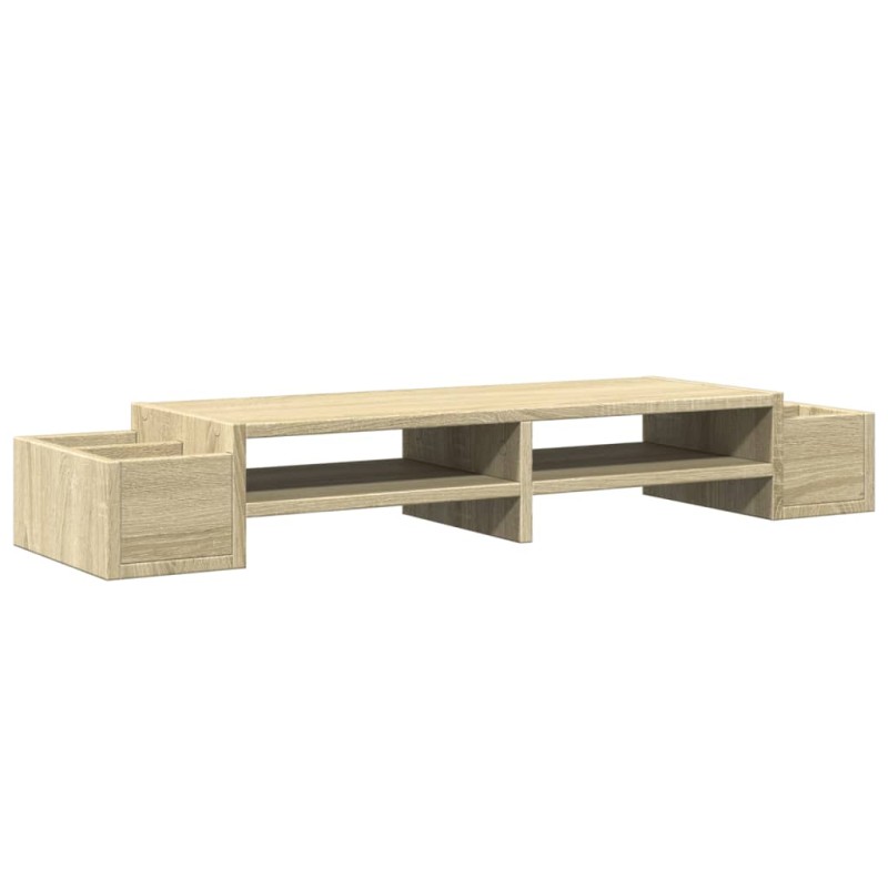 vidaXL Βάση Οθόνης με Αποθ. Sonoma Δρυς 100x27x15 εκ. Επεξεργ. Ξύλο