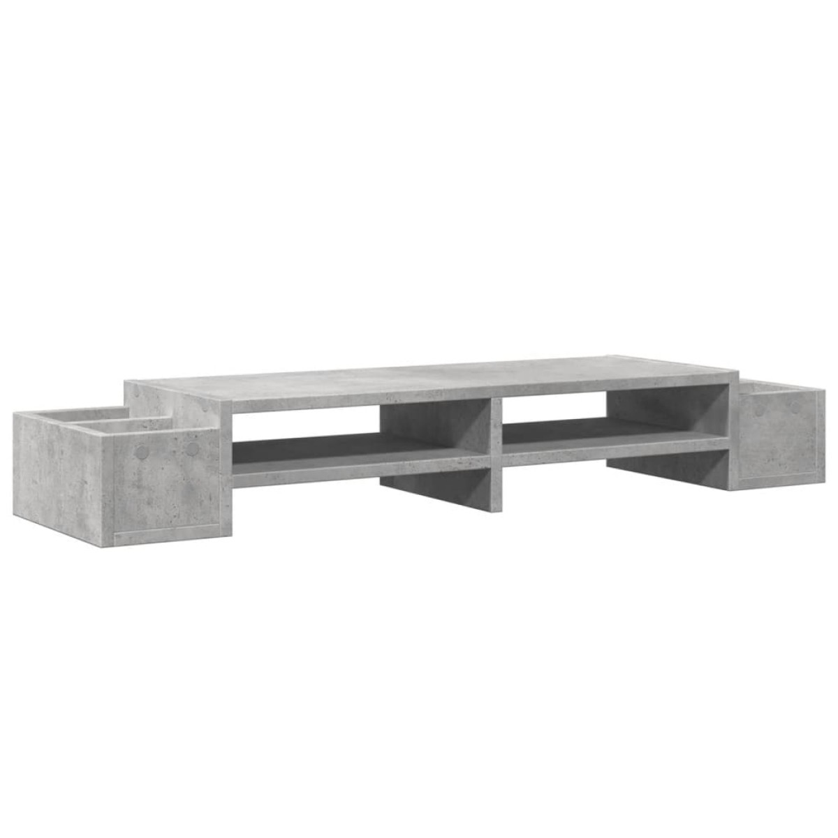 vidaXL Βάση Οθόνης με Αποθ. Γκρι Σκυρ. 100x27x15 εκ. Επεξεργ. Ξύλο