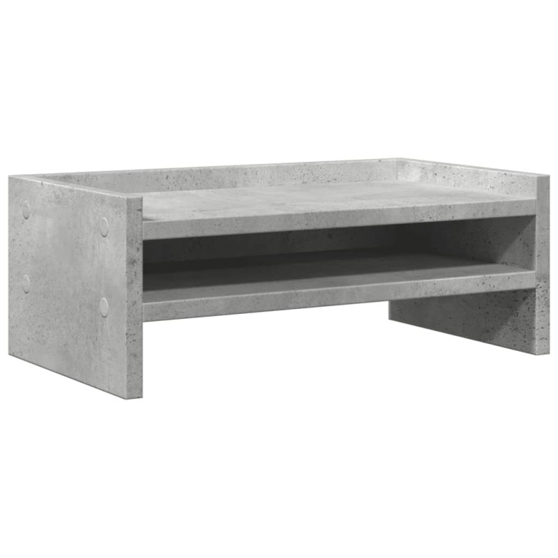 vidaXL Βάση Οθονών Γκρι του Σκυροδέματος 42x24x16 εκ. από Επεξ. Ξύλο