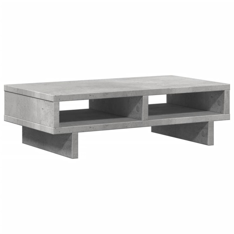 vidaXL Βάση Οθονών Γκρι του Σκυροδέματος 50x27x15 εκ. από Επεξ. Ξύλο