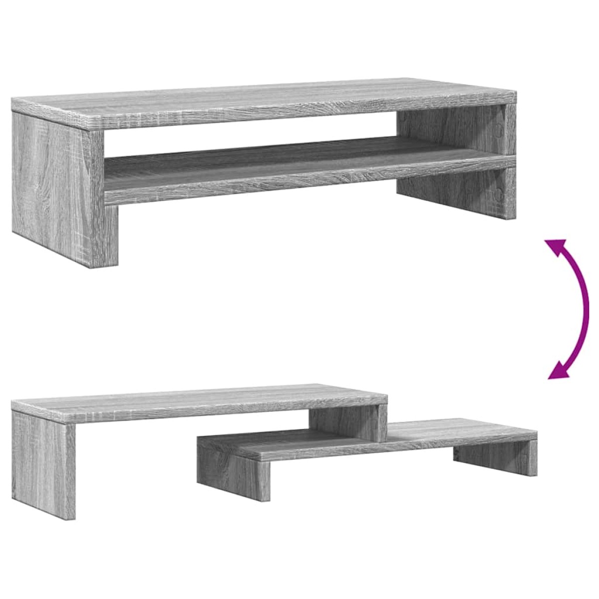 vidaXL Βάση Οθόνης Γκρι Sonoma 54x22x15 εκ. από Επεξεργασμένο Ξύλο