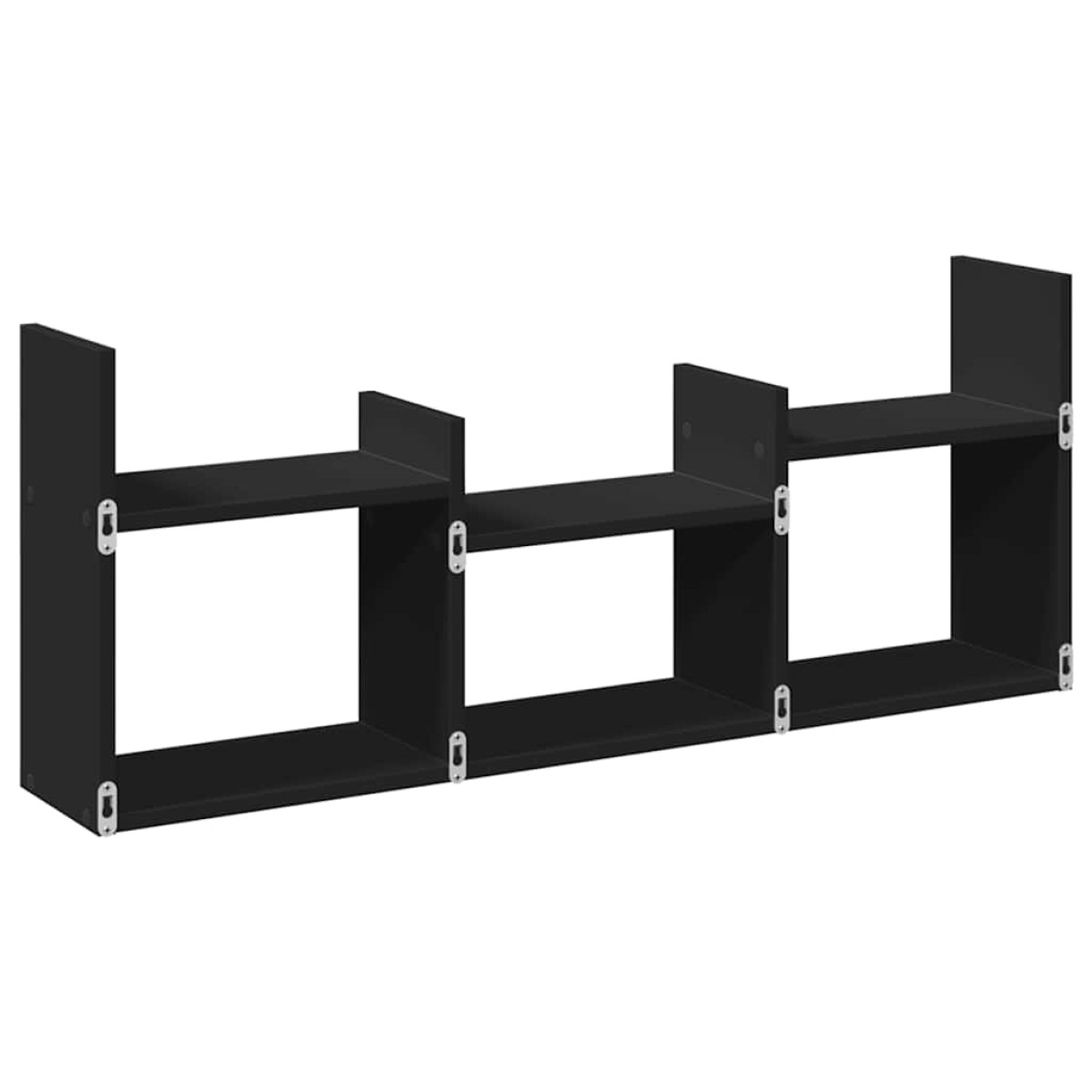 vidaXL Ντουλάπι Τοίχου Μαύρο 100x18x40 εκ. από Επεξεργασμένο Ξύλο