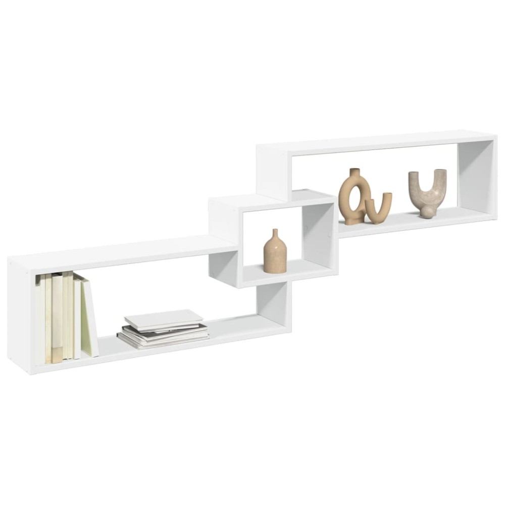 vidaXL Ντουλάπι Τοίχου Λευκό 158x18x53 εκ. από Επεξεργασμένο Ξύλο
