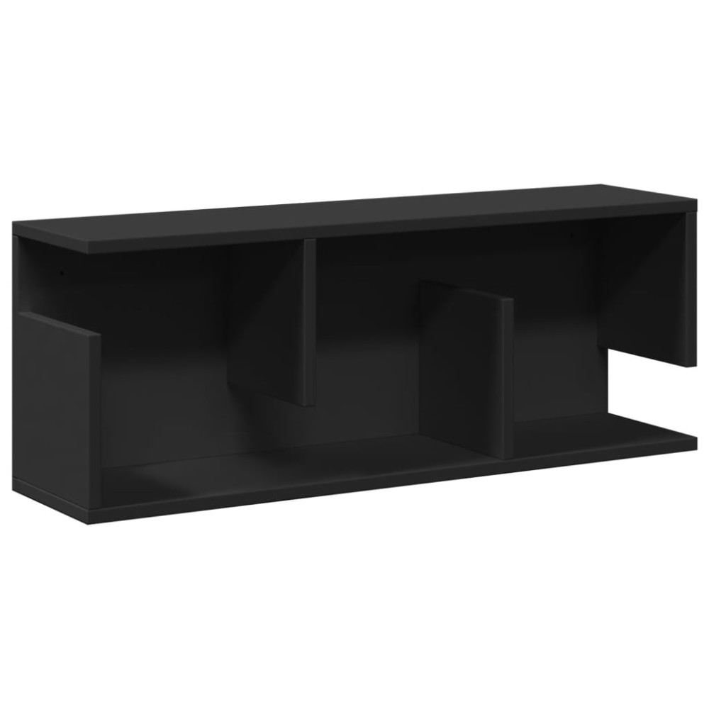 vidaXL Ντουλάπι Τοίχου Μαύρο 80x20x30 εκ. από Επεξεργασμένο Ξύλο