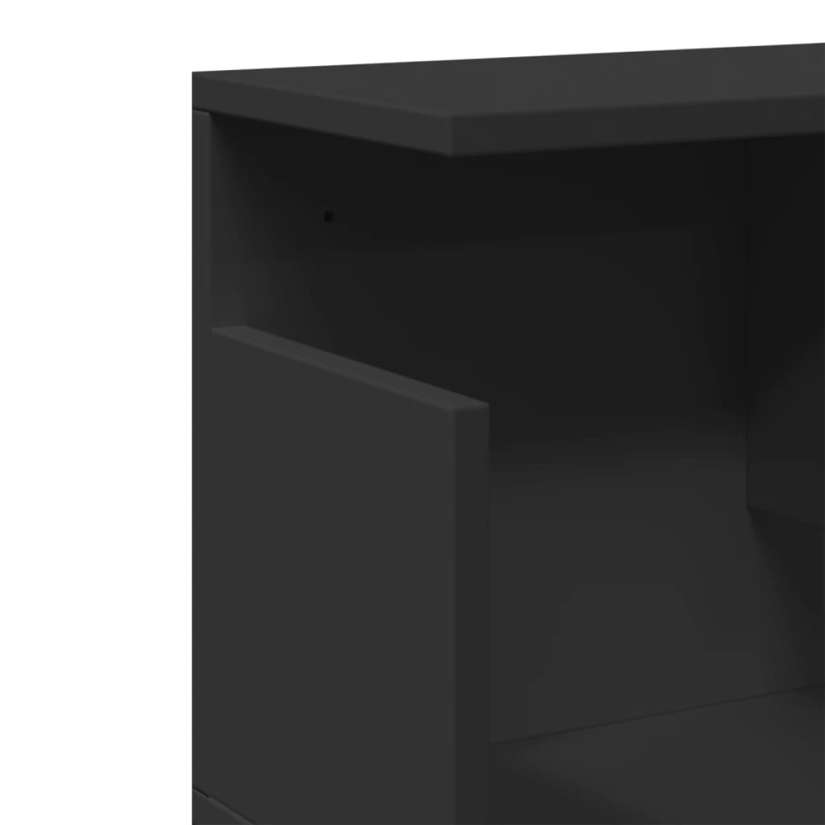 vidaXL Ντουλάπι Τοίχου Μαύρο 80x20x30 εκ. από Επεξεργασμένο Ξύλο